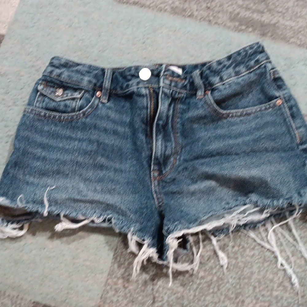 PacSun Blue Frayed Jean Shorts